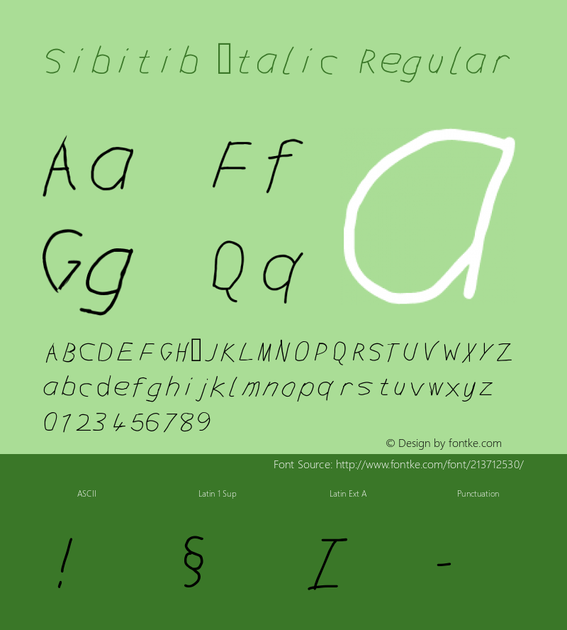 Sibitib Italic 1.0图片样张