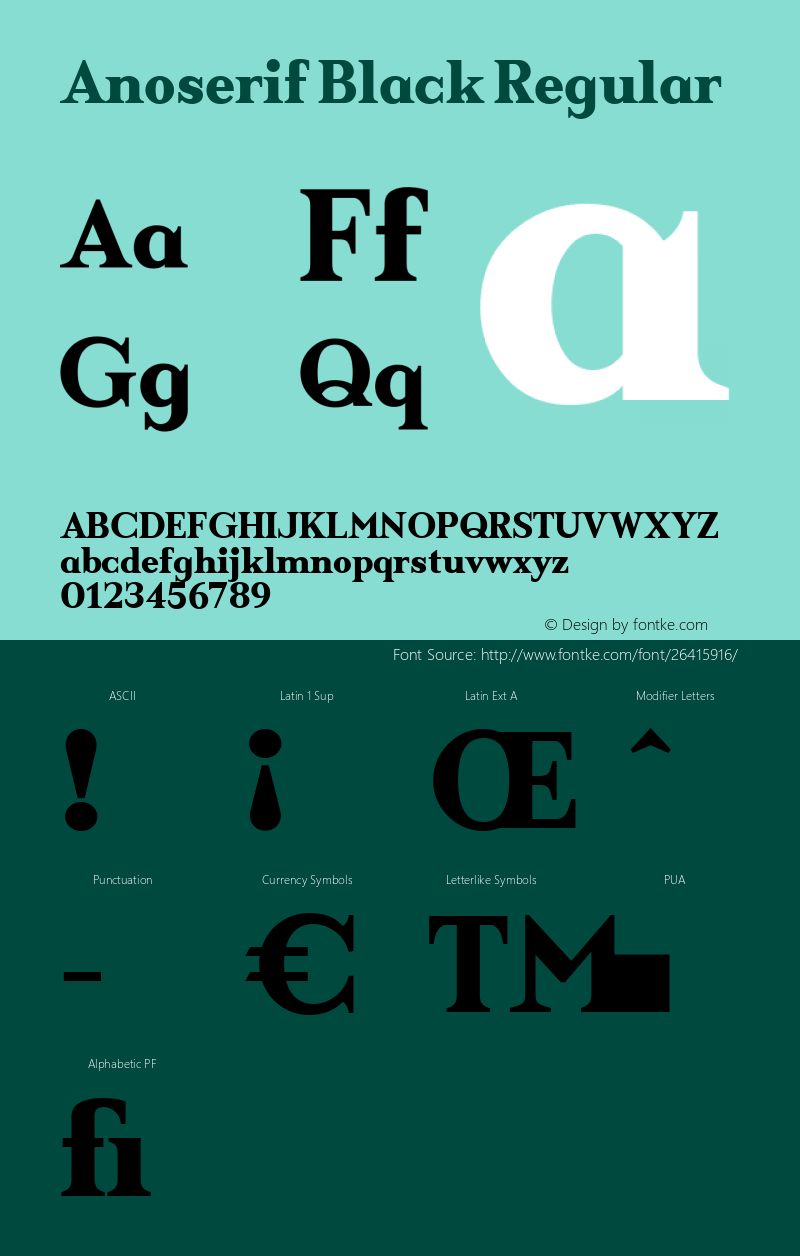 Anoserif Black Regular Version 001.001图片样张