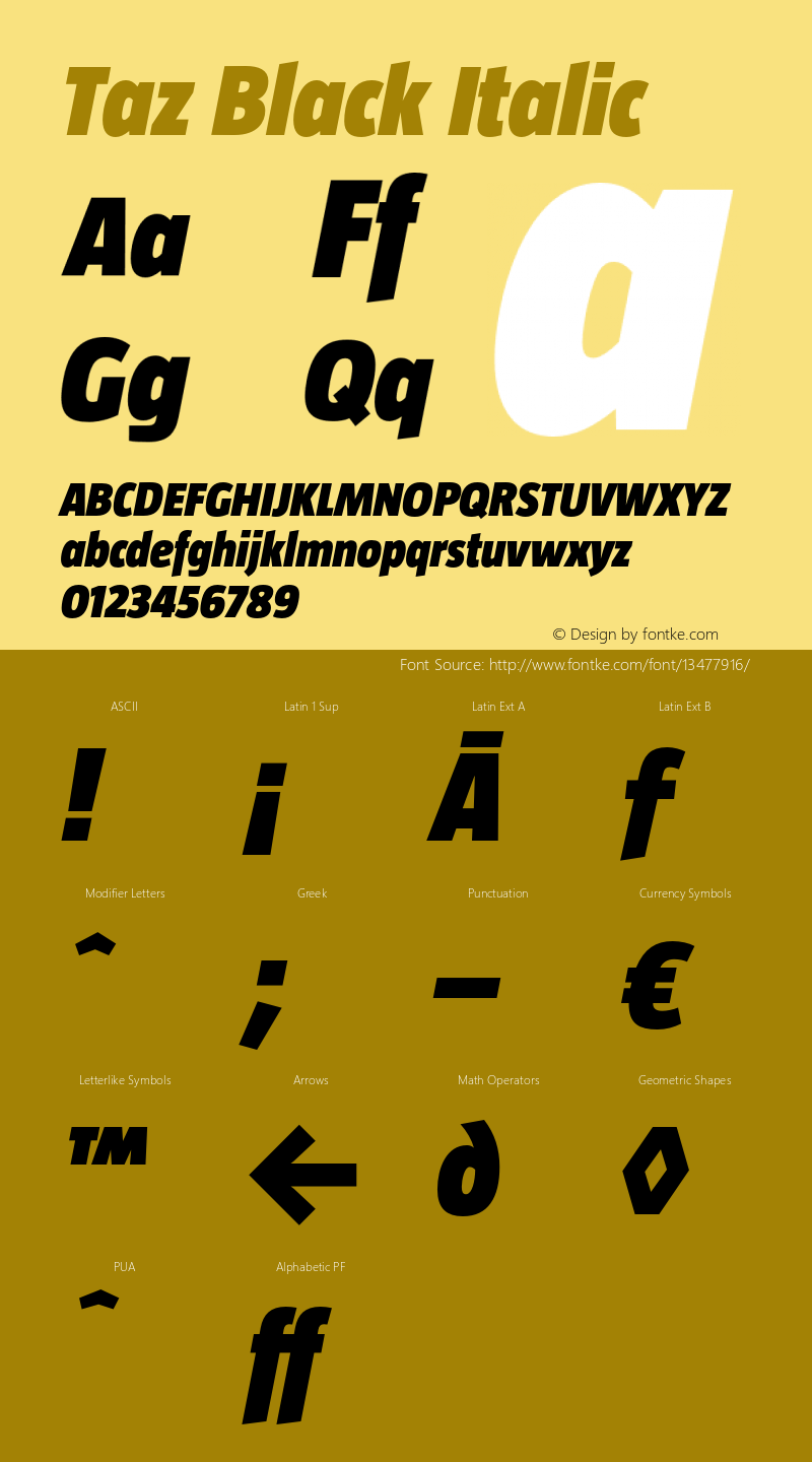 Taz Black Italic Version 3.010 2006图片样张