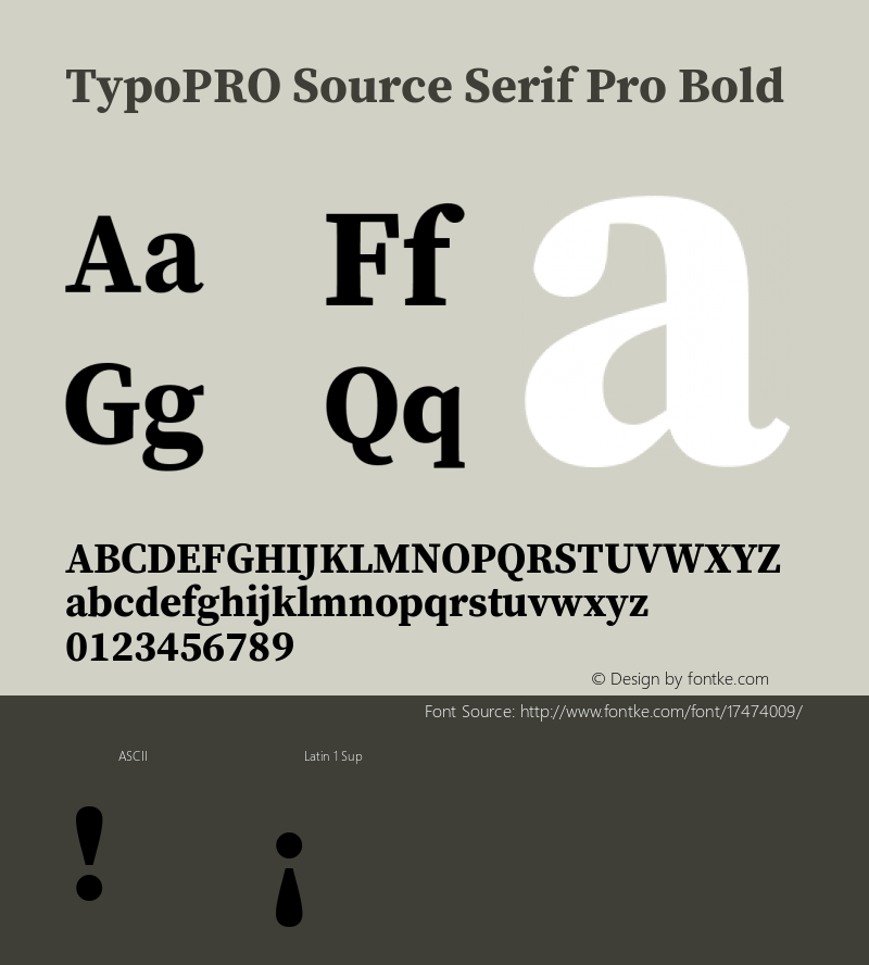 TypoPRO Source Serif Pro Bold Version 1.017;PS 1.0;hotconv 1.0.79;makeotf.lib2.5.61930图片样张