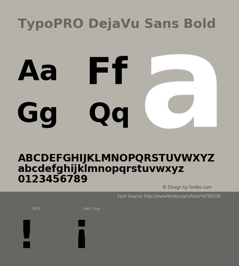 TypoPRO DejaVu Sans Bold Version 2.34图片样张