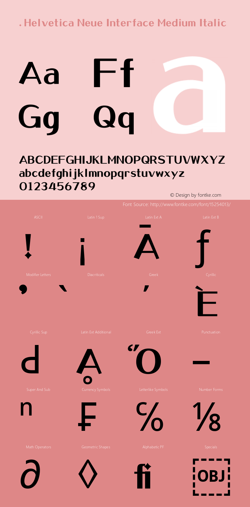 .Helvetica Neue Interface Medium Italic 10.0d35e1图片样张