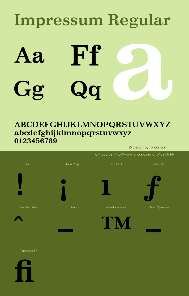 Impressum Regular 001.000图片样张