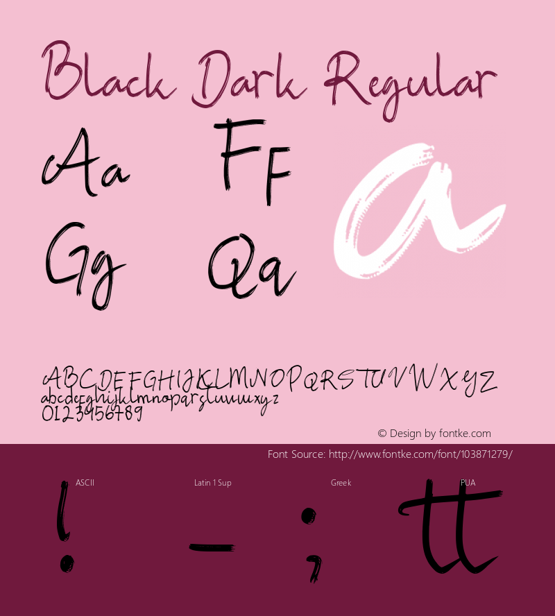 Black Dark Version 1.00;February 3, 2021;FontCreator 11.5.0.2430 64-bit图片样张