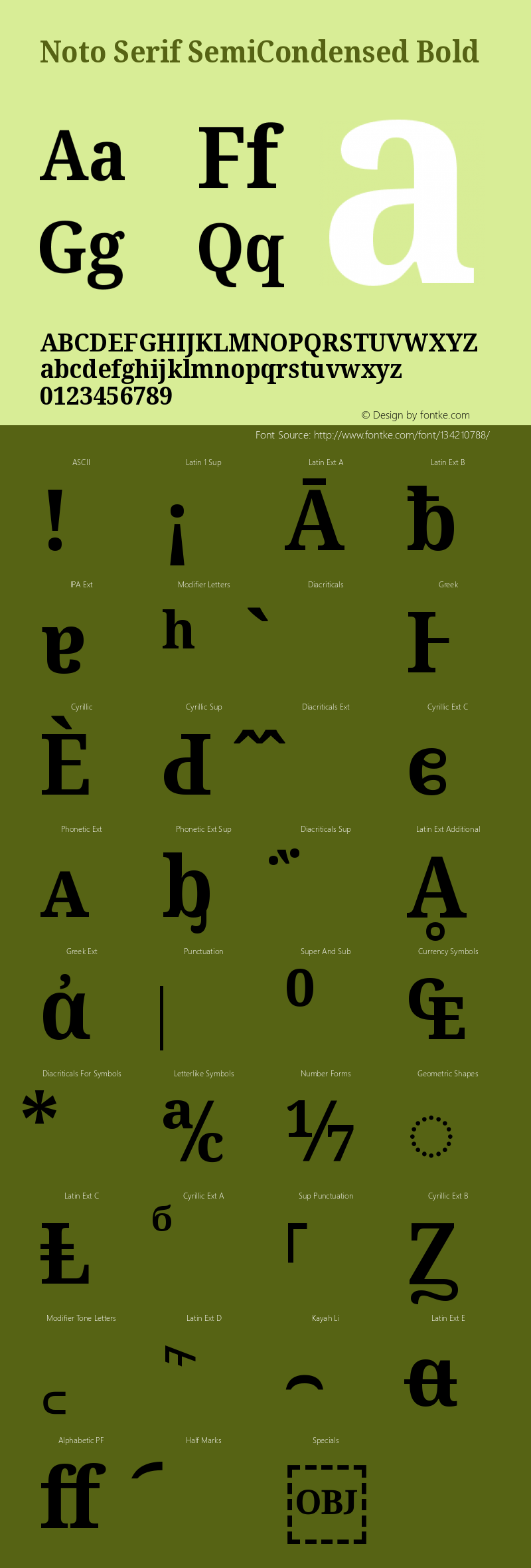 Noto Serif SemiCondensed Bold Version 2.004图片样张
