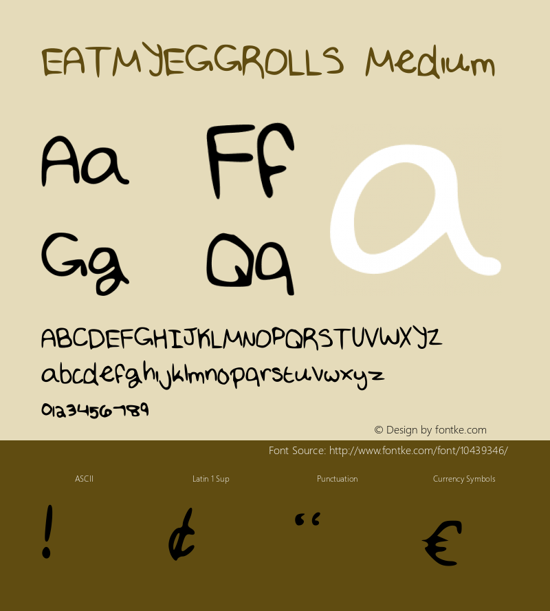 EATMYEGGROLLS Medium Version 001.000图片样张