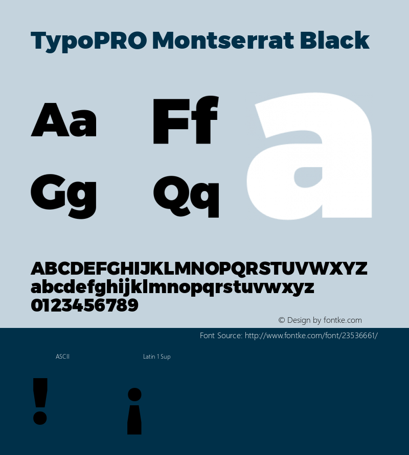 TypoPRO Montserrat Black Version 6.001图片样张