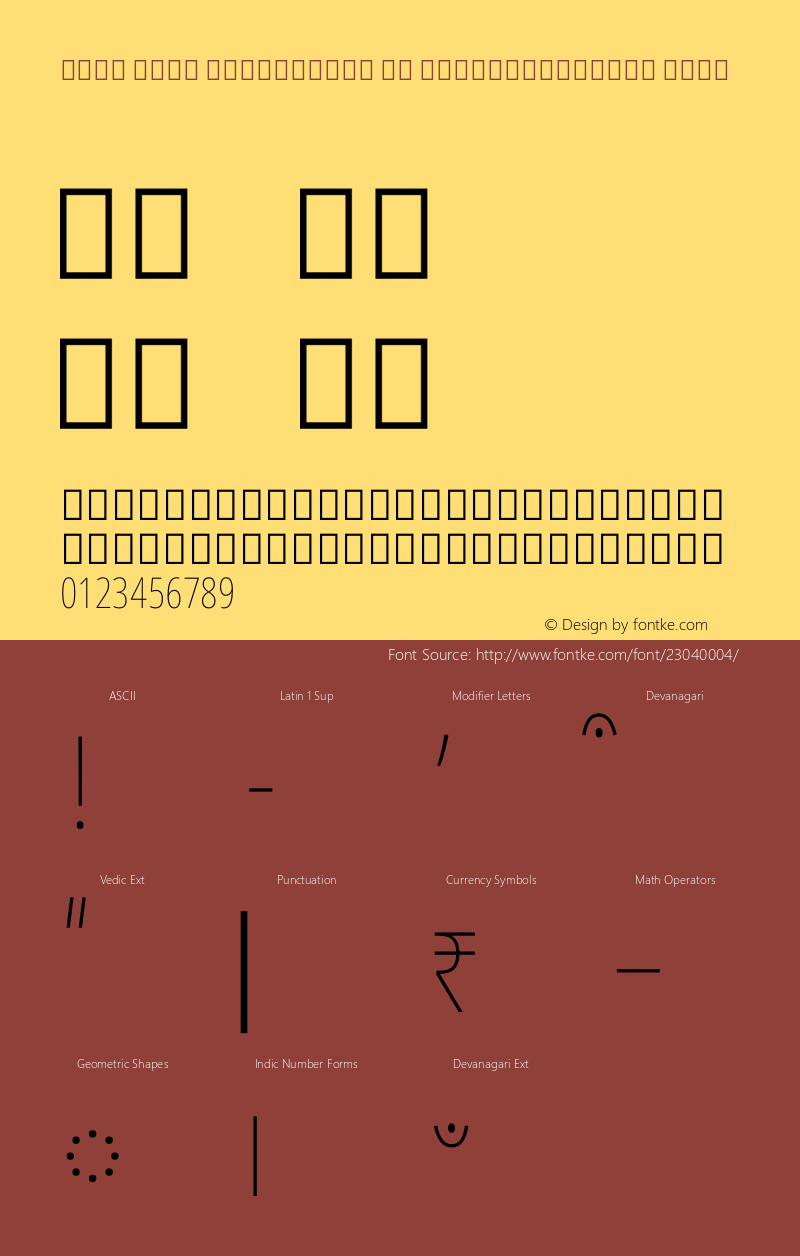 Noto Sans Devanagari UI ExtraCondensed Thin Version 1.902图片样张