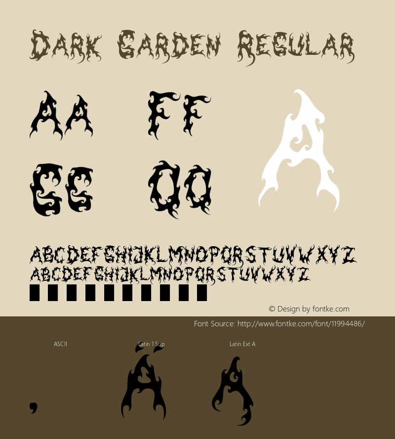 Dark Garden Regular Version 1.1图片样张