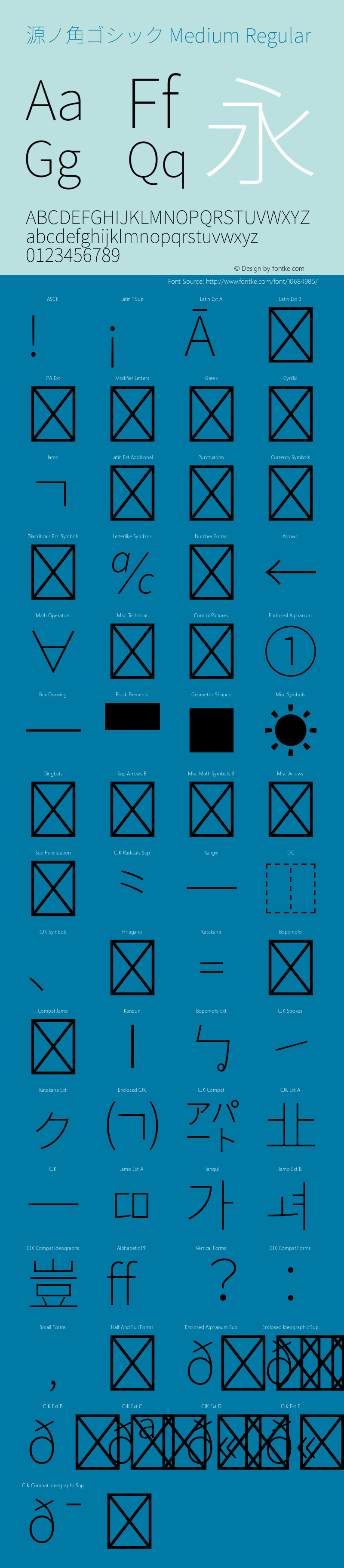 源ノ角ゴシック Medium Regular Version 1.002;PS 1.002;hotconv 1.0.81;makeotf.lib2.5.63406图片样张