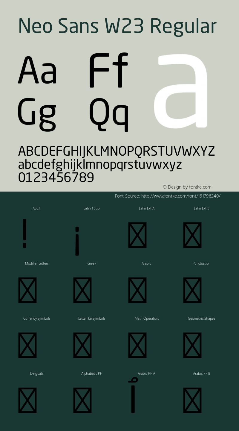 Neo Sans W23 Regular Version 1.00图片样张