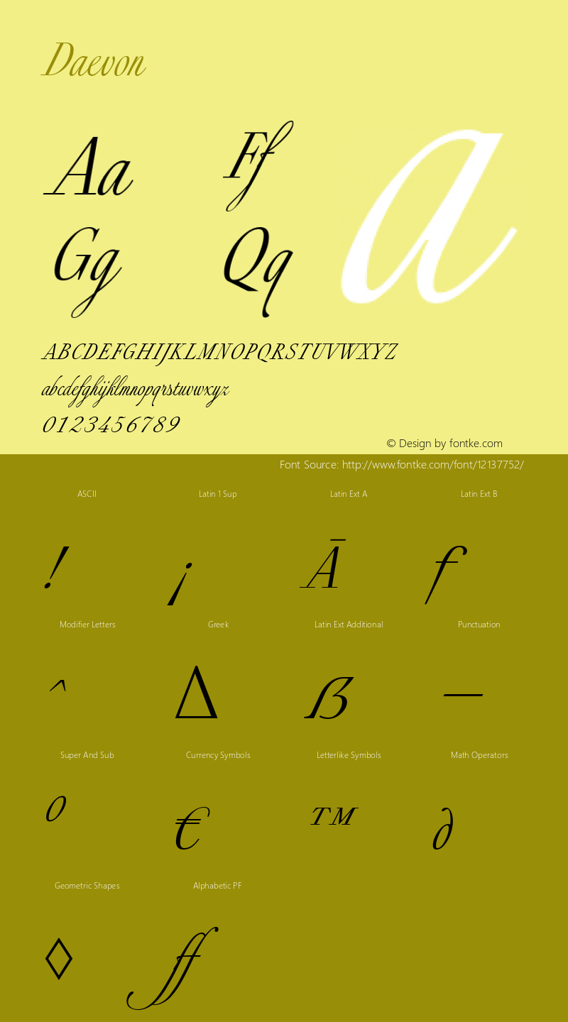 Daevon ☞ Version 1.001;com.myfonts.eurotypo.daevon.regular.wfkit2.4diE图片样张