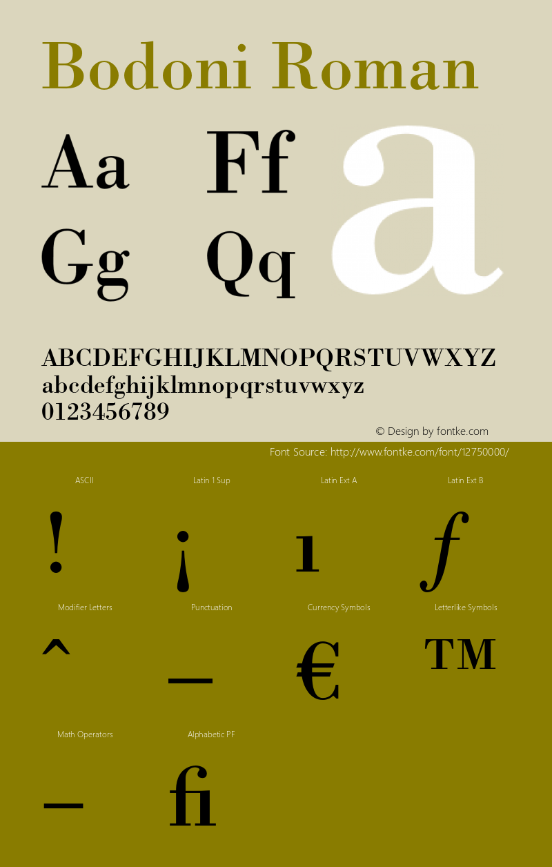 Bodoni Roman 001.003图片样张