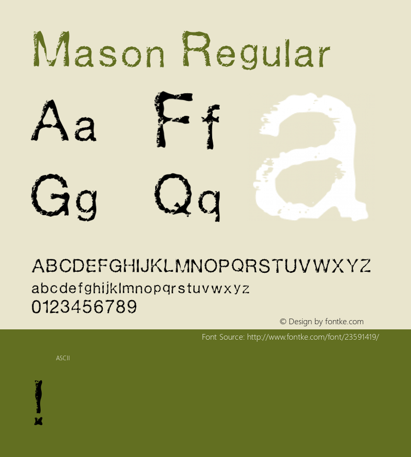 Mason Regular Version 001.000图片样张