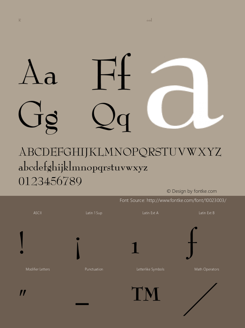 ReedFont Regular Converted from C:\1D\REEDFONT.TF1 by ALLTYPE图片样张