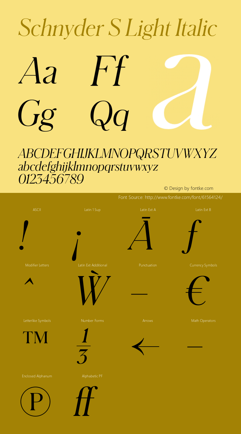 SchnyderS-LightItalic Version 1.001图片样张