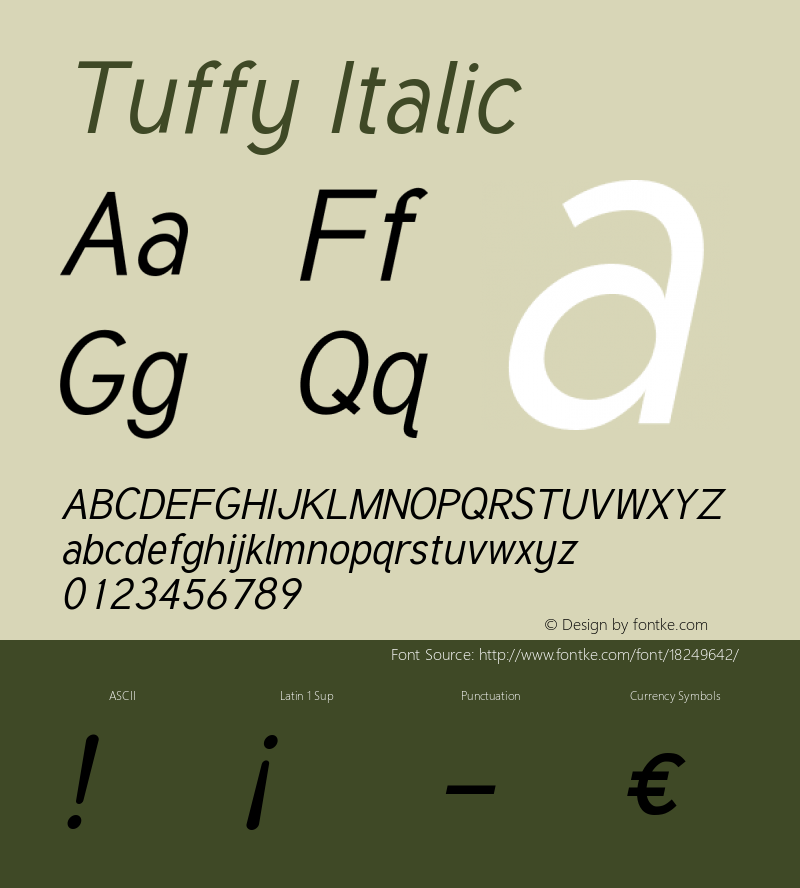 Tuffy Italic Version 001.100图片样张