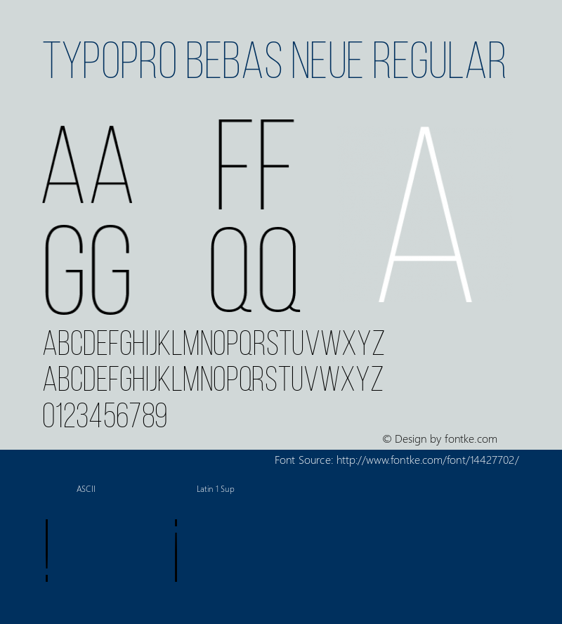 TypoPRO Bebas Neue Regular Version 001.003图片样张