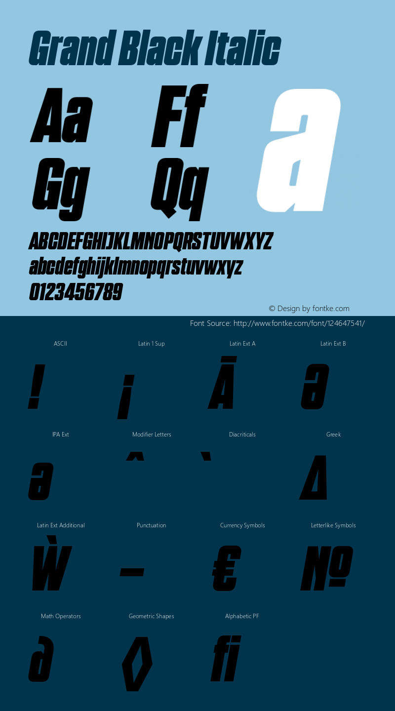 Grand Black Italic 1.103图片样张