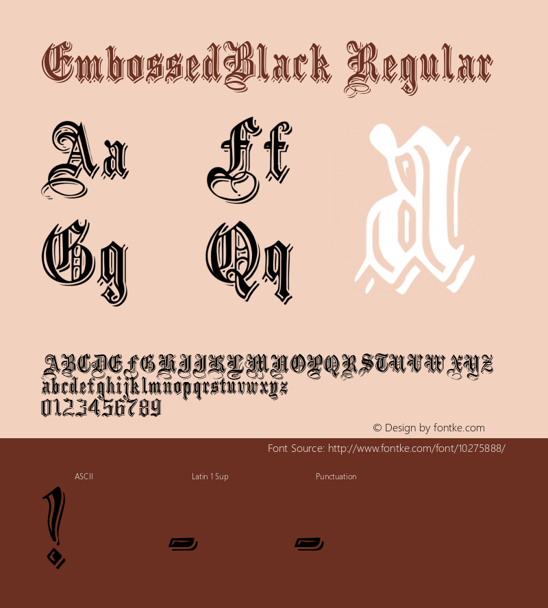 EmbossedBlack Regular 1.000图片样张