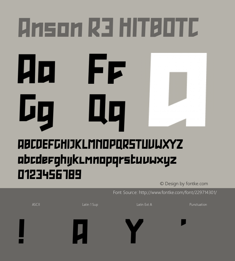 Anson R3 HITBOTC Version 1.008;Fontself Maker 3.5.1图片样张