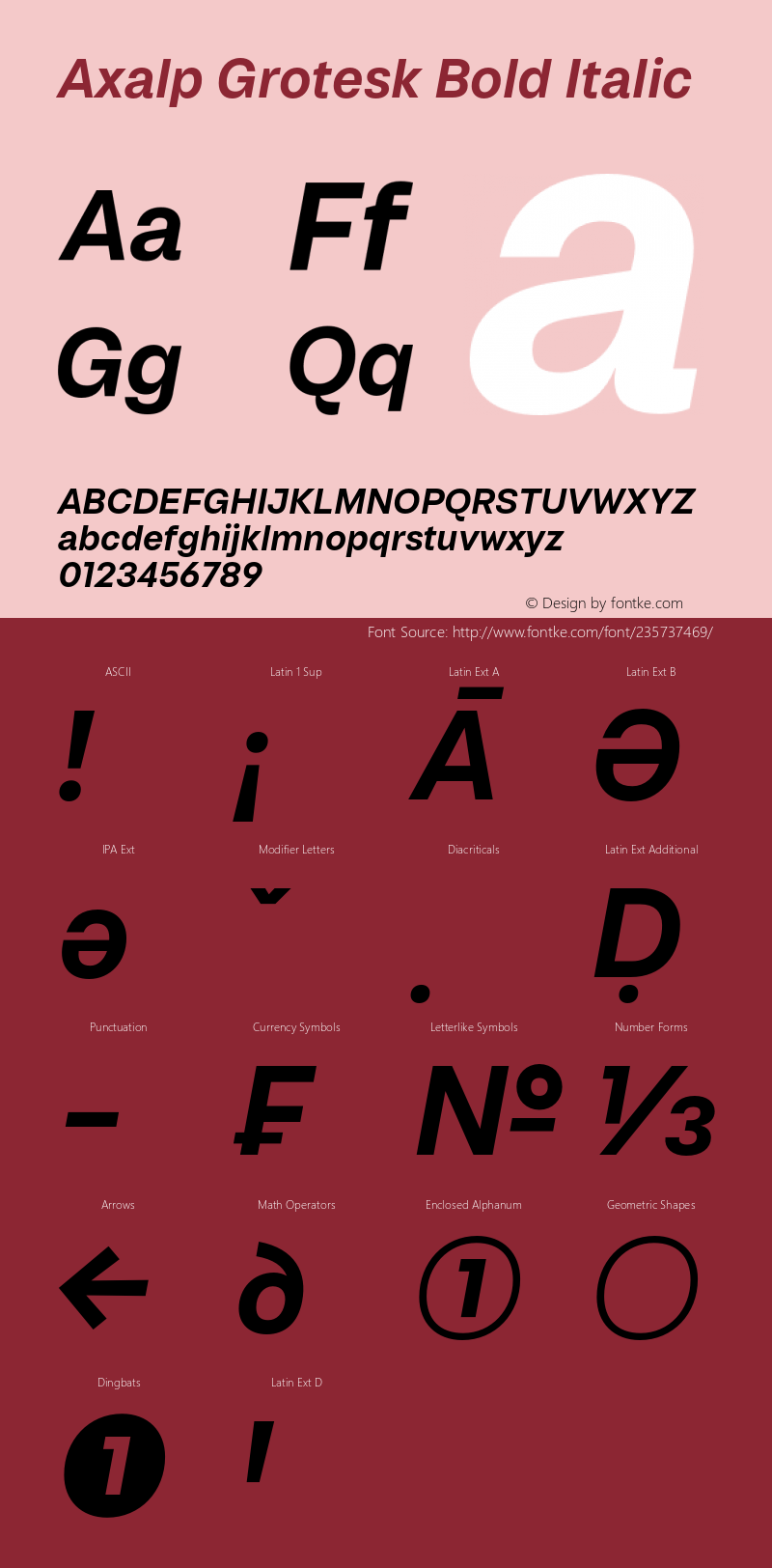 Axalp Grotesk Bold Italic Version 1.000;PS 001.000;hotconv 1.0.88;makeotf.lib2.5.64775图片样张