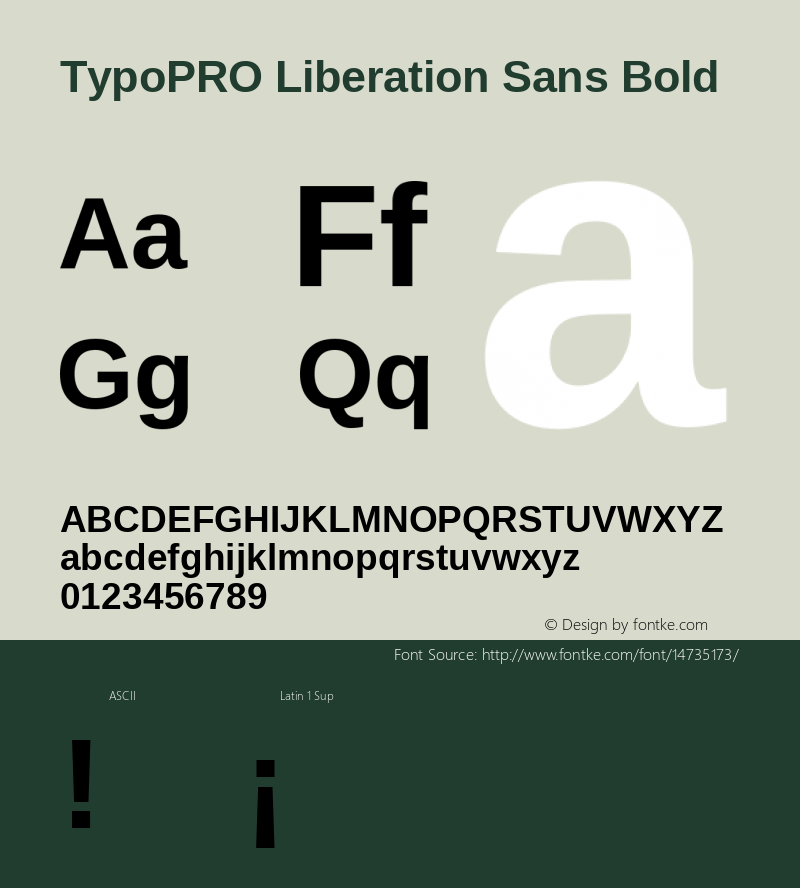 TypoPRO Liberation Sans Bold Version 2.00.1图片样张