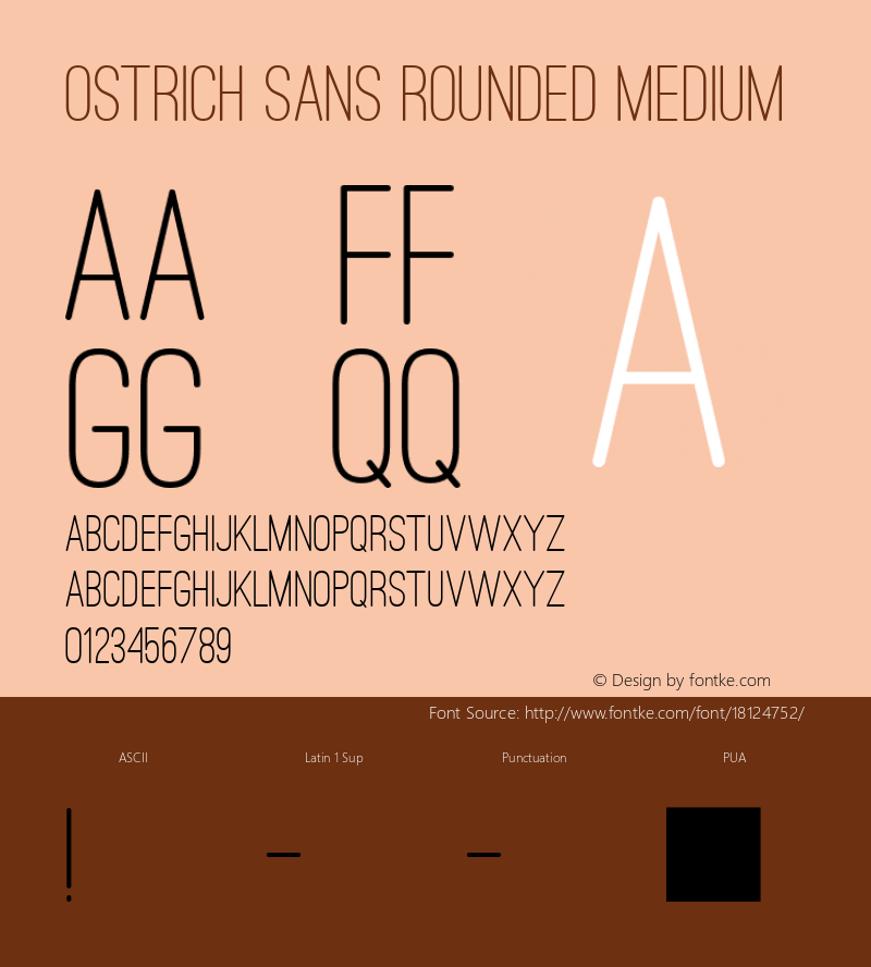 Ostrich Sans Rounded Medium Version 1.001图片样张