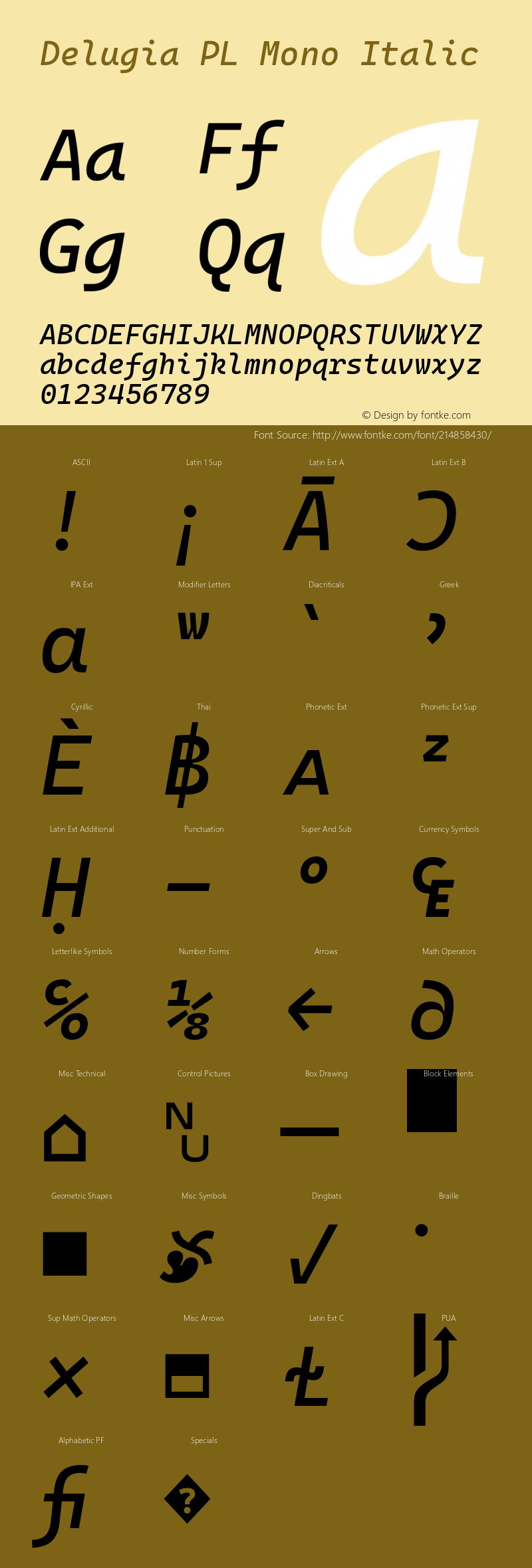 Delugia PL Mono Italic v2110.31.2图片样张