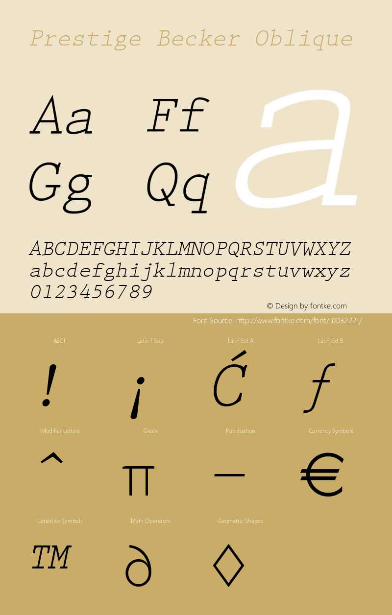 Prestige Becker Oblique Version 001.005图片样张