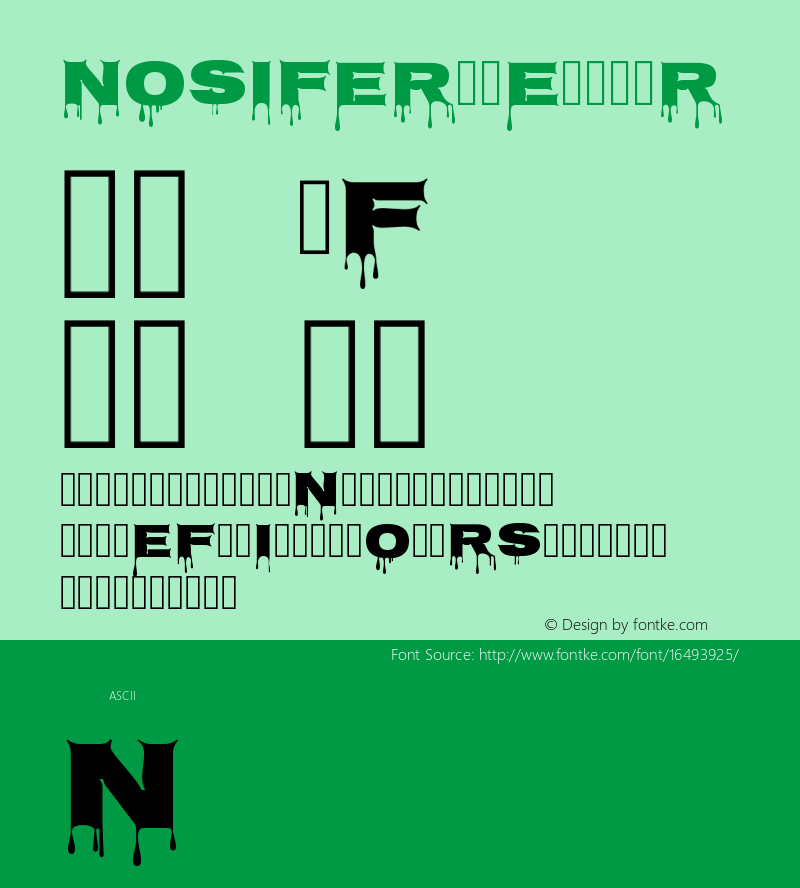 Nosifer Regular Version 001.002图片样张