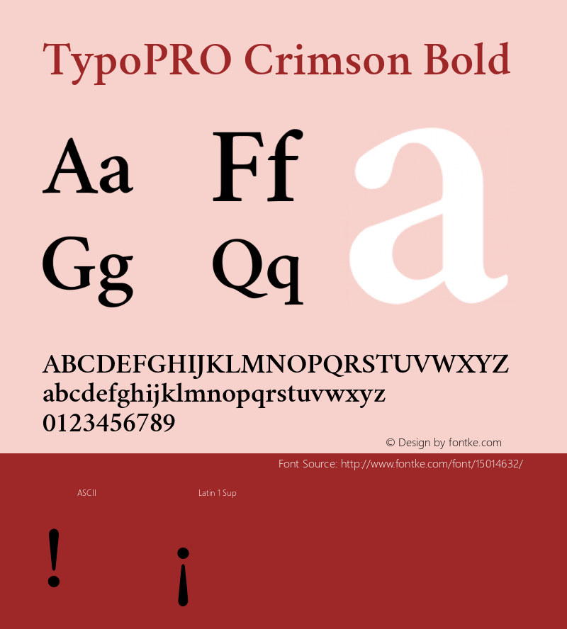 TypoPRO Crimson Bold Version 0.8图片样张