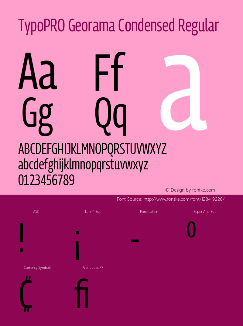 TypoPRO Georama Condensed Regular Version 1.001图片样张