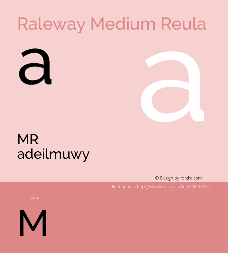 Raleway Medium Regular Version 3.000g; ttfautohint (v1.5) -l 8 -r 28 -G 28 -x 14 -D latn -f cyrl -w G -c -X 