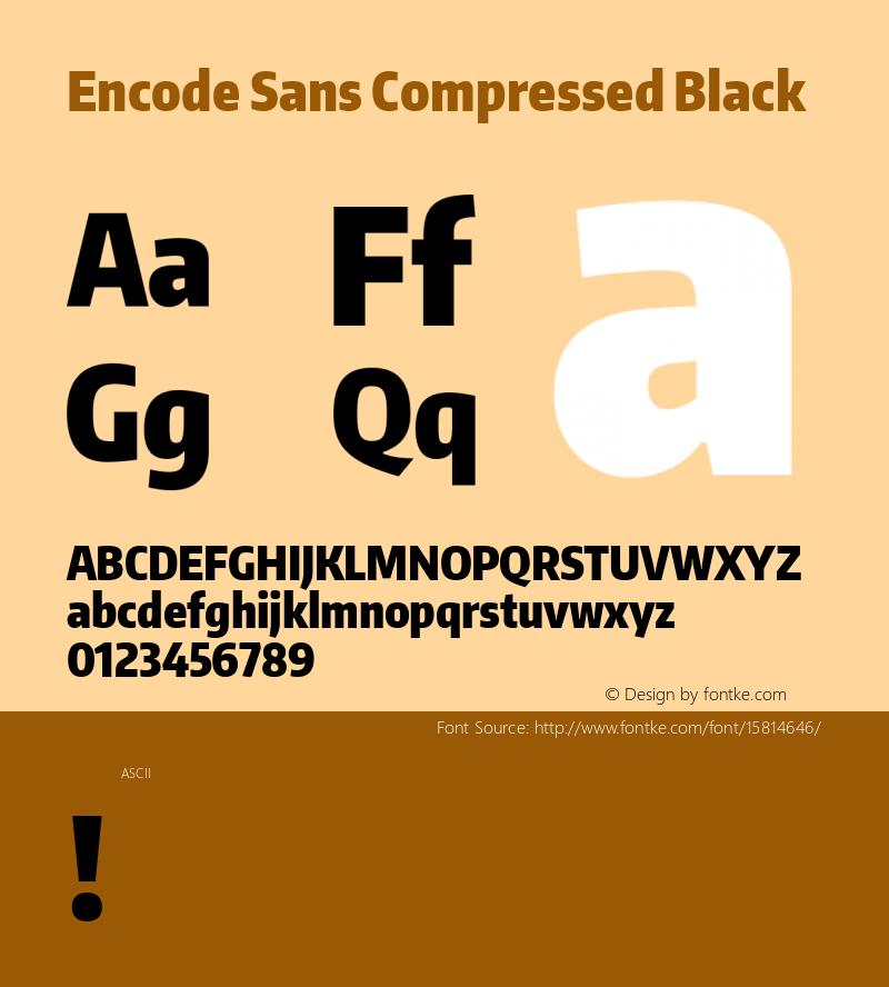 Encode Sans Compressed Black Version 1.000; ttfautohint (v1.4.1)图片样张