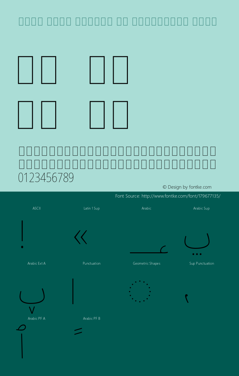 Noto Sans Arabic UI Condensed Thin Version 2.009; ttfautohint (v1.8.4) -l 8 -r 50 -G 200 -x 14 -D arab -f none -a qsq -X 