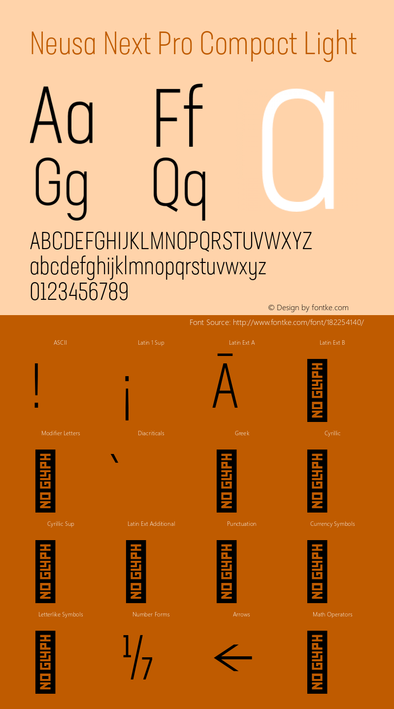 Neusa Next Pro Compact Light Version 1.002;PS 001.002;hotconv 1.0.88;makeotf.lib2.5.64775图片样张