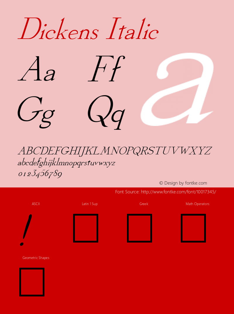 Dickens Italic Altsys Metamorphosis:4/9/92图片样张