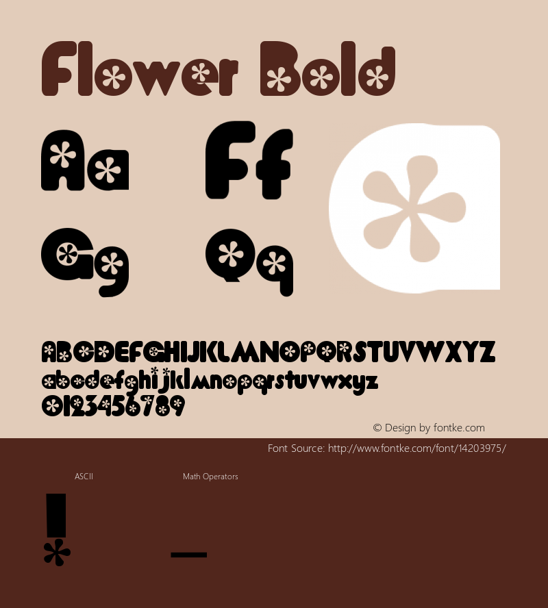 Flower Bold Version Altsys Fontographer图片样张