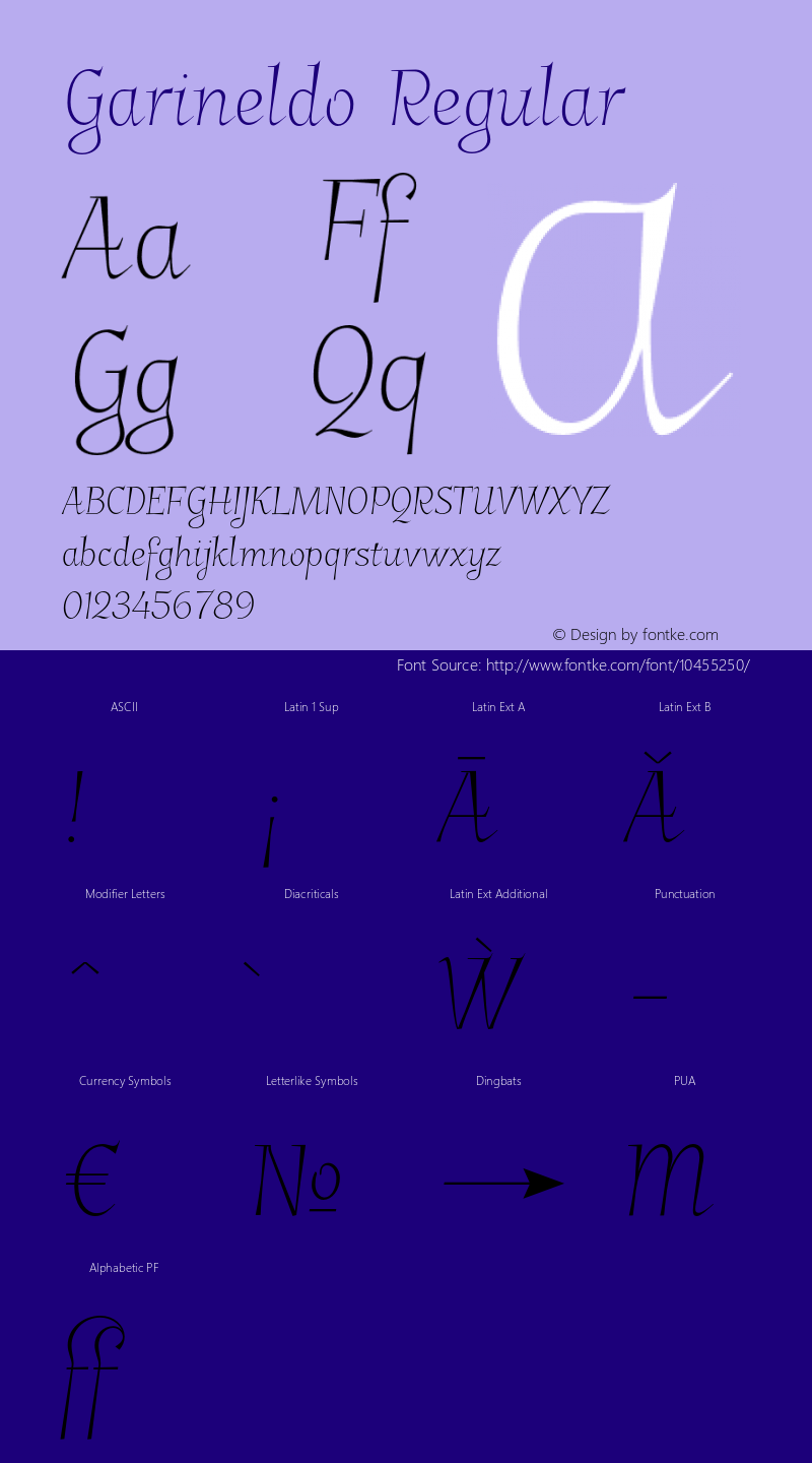 Garineldo Regular Version 0.24图片样张