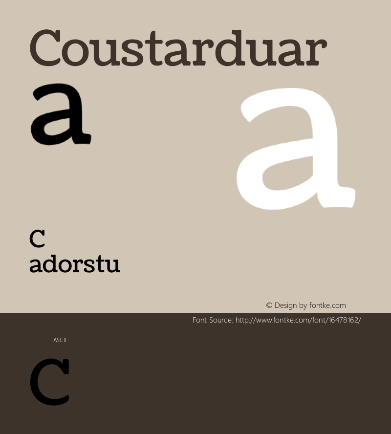 Coustard Regular Version 1.000图片样张