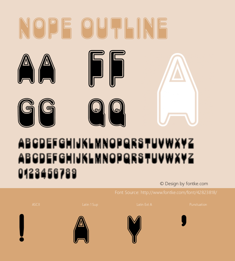 Nope Outline Version 1.002;Fontself Maker 3.3.0图片样张