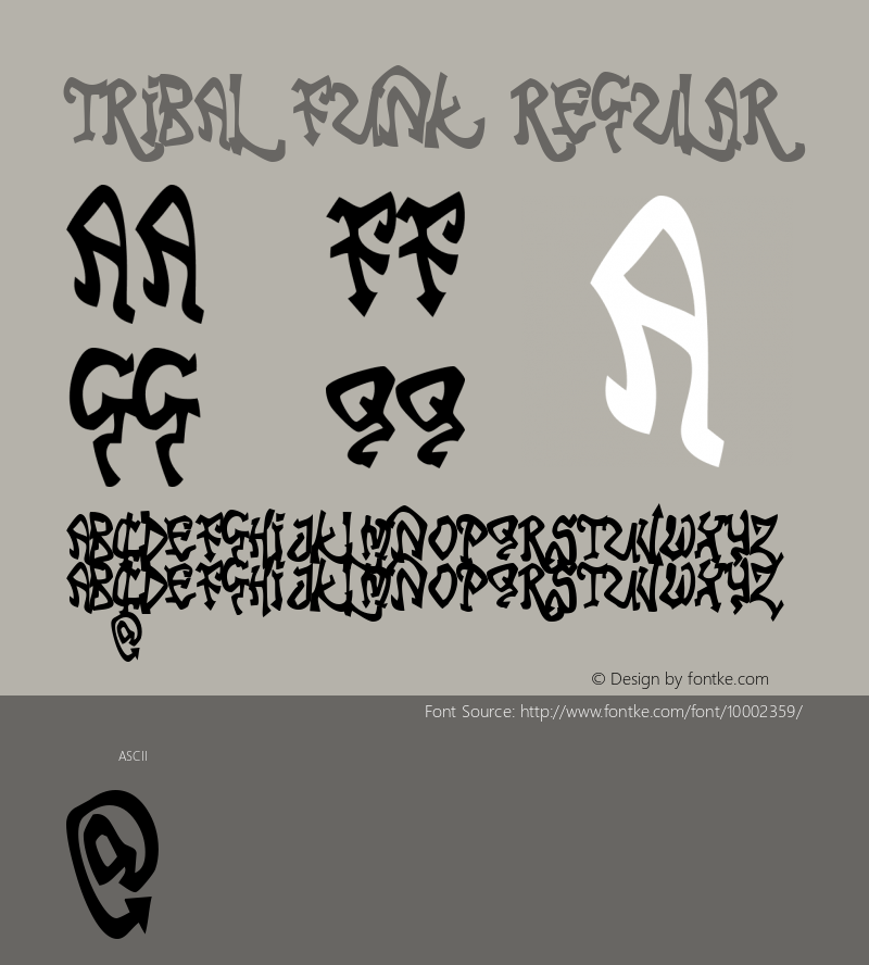 Tribal Funk Regular © Jonathan Edwards图片样张