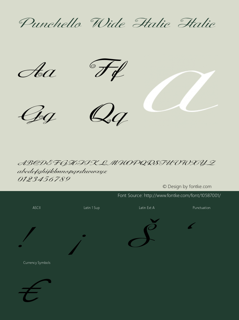 Punchello Wide Italic Italic Version 1.000图片样张