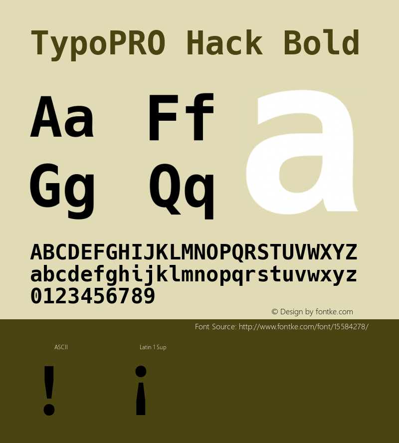 TypoPRO Hack Bold Version 2.010图片样张