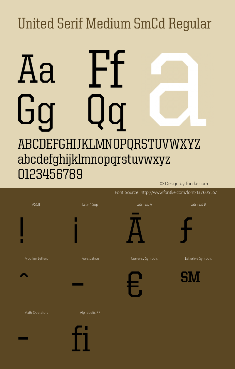 United Serif Medium SmCd Regular Version 001.002图片样张