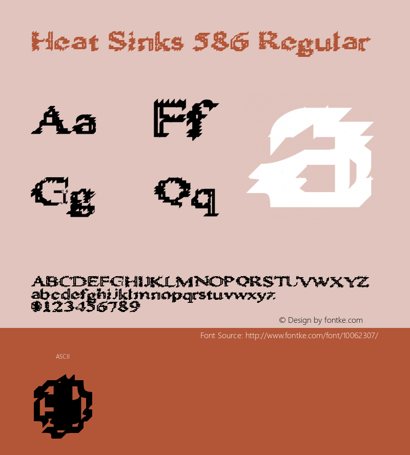 Heat Sinks 586 Regular 1.0 of this techno grunge neo retro fonto图片样张