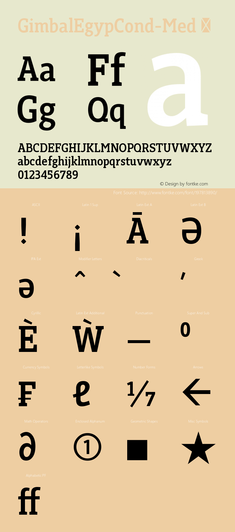 ☞Gimbal Egyptian Condensed Medium Version 1.000;com.myfonts.easy.aviation.gimbal-egyptian.condensed-medium.wfkit2.version.52hx图片样张