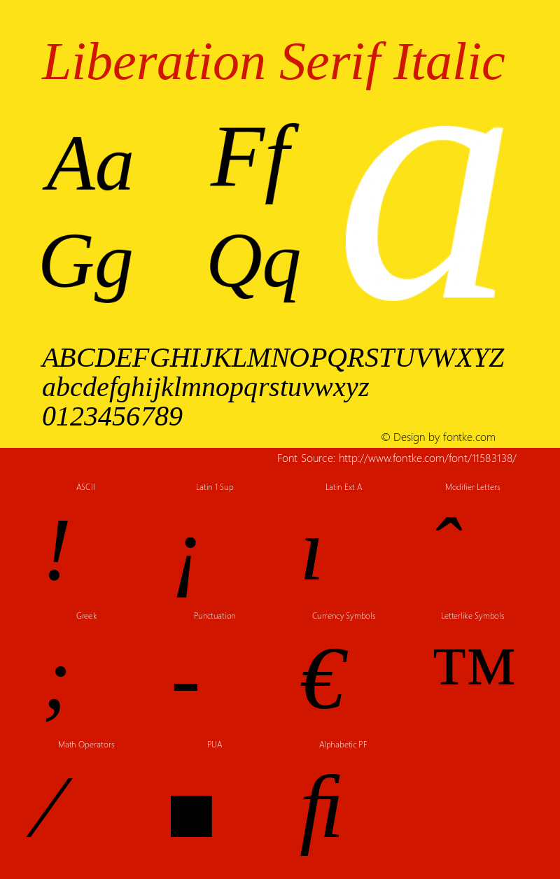 Liberation Serif Italic Version 1.00图片样张