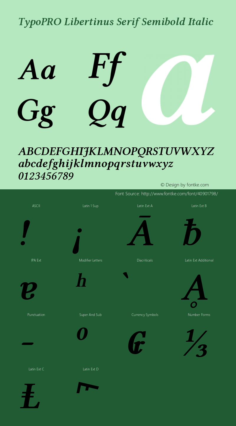 TypoPRO Libertinus Serif Semibold Italic Version 6.11图片样张